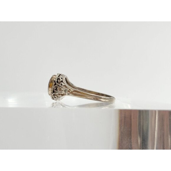 Natural Coral Cabochon Sterling Silver SW Style 925 Ring - multiple sizes - Picture 5 of 10